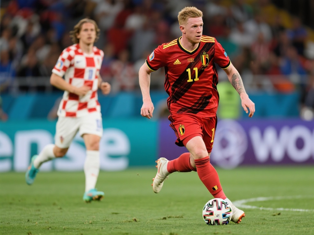 作为比利时队的中场核心，德布劳内在国家队