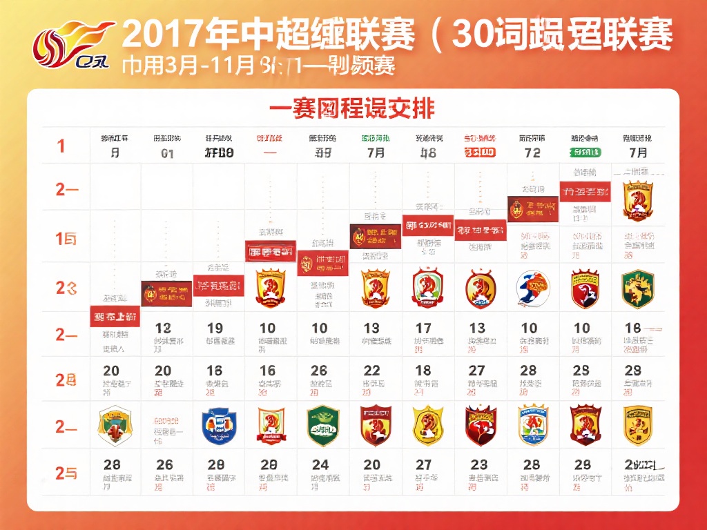 2017中超联赛全年比赛时间安排 2017年的中超赛季共计30轮比赛,主要